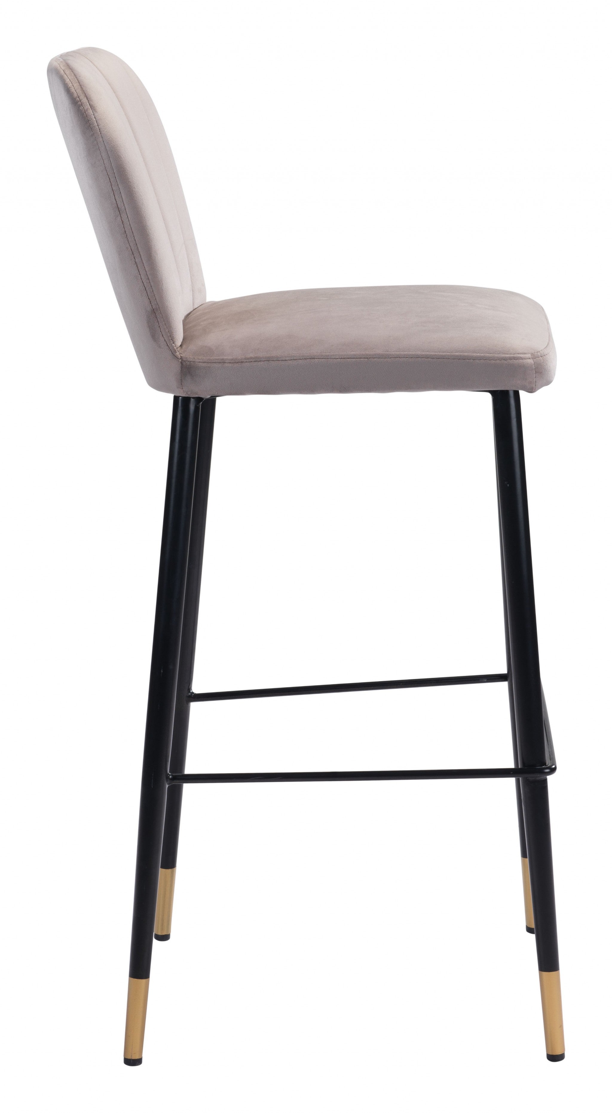 Gray and Black Mod Low Profile Bar Chair