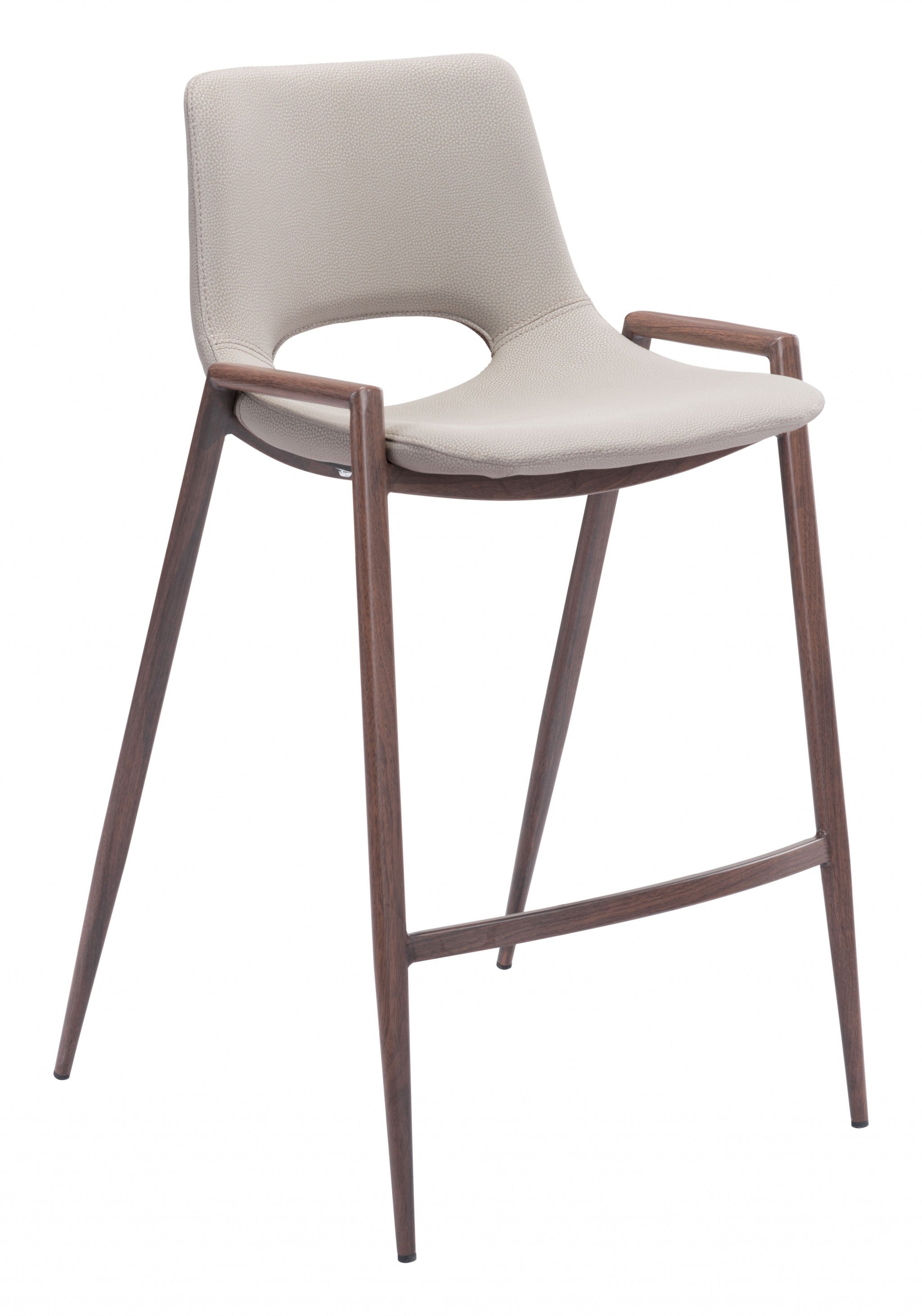 Set of Two Ivory Retro Modern Funk Counter Chairs