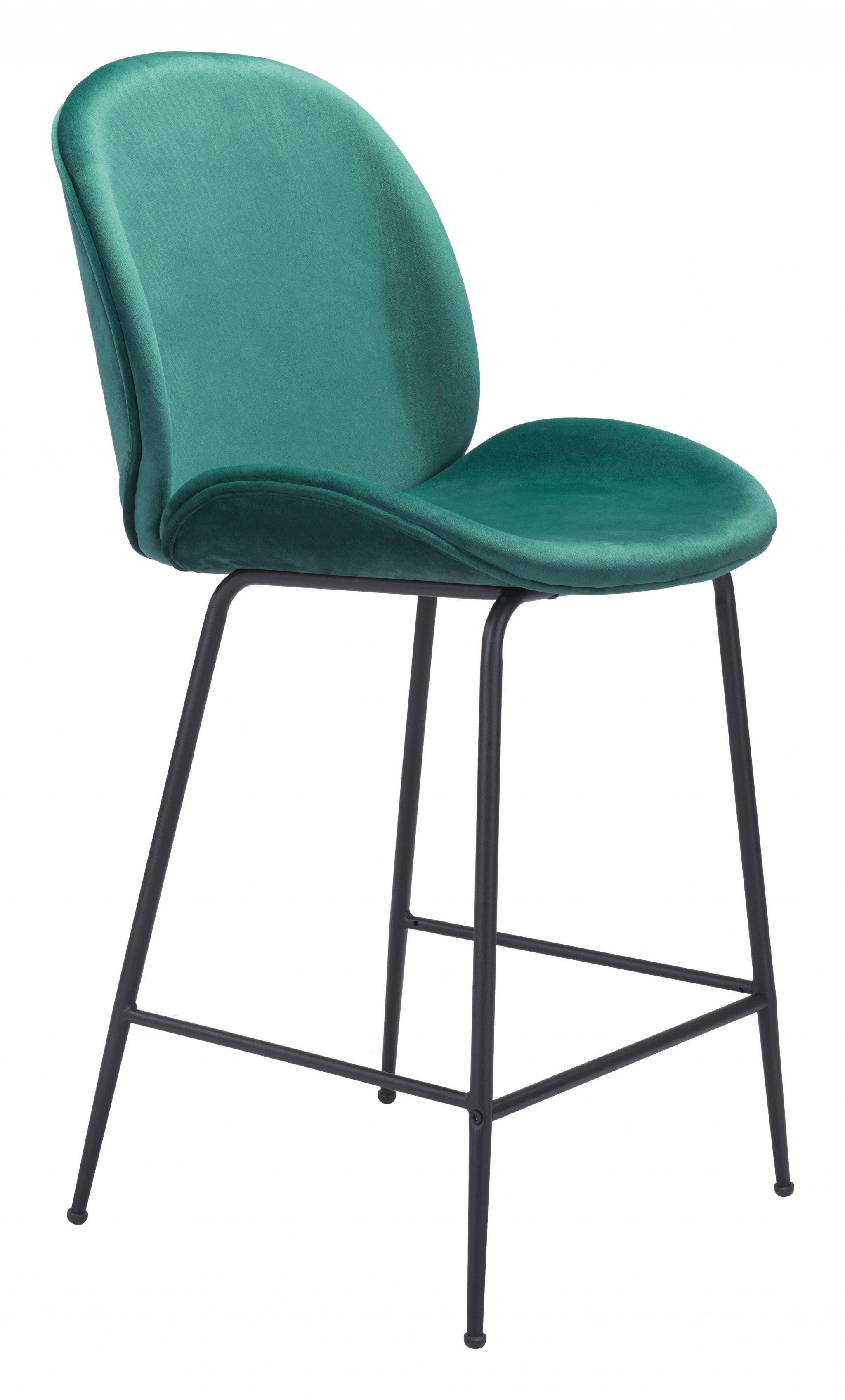 Contempo Emerald Green Velvet Counter Height Chair