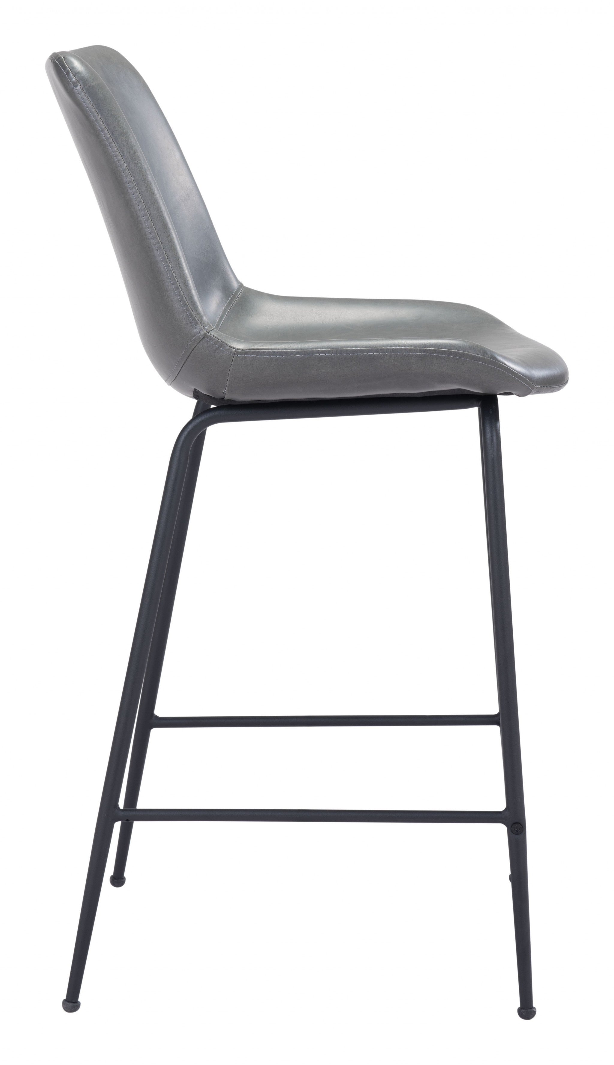 Gray and Black Top Shelf Modern Rugged Counter Chair