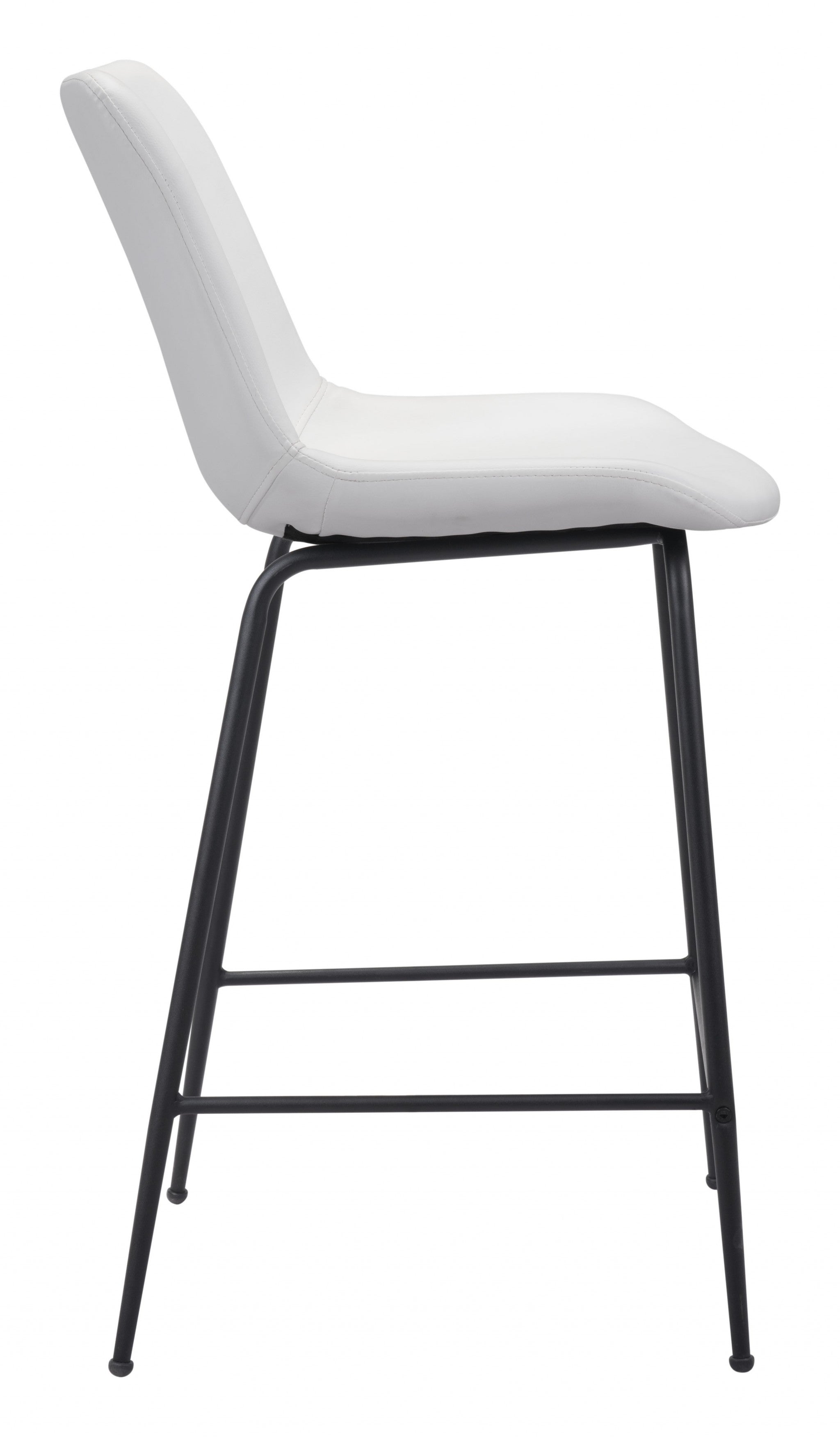 White and Black Top Shelf Modern Rugged Counter Chair