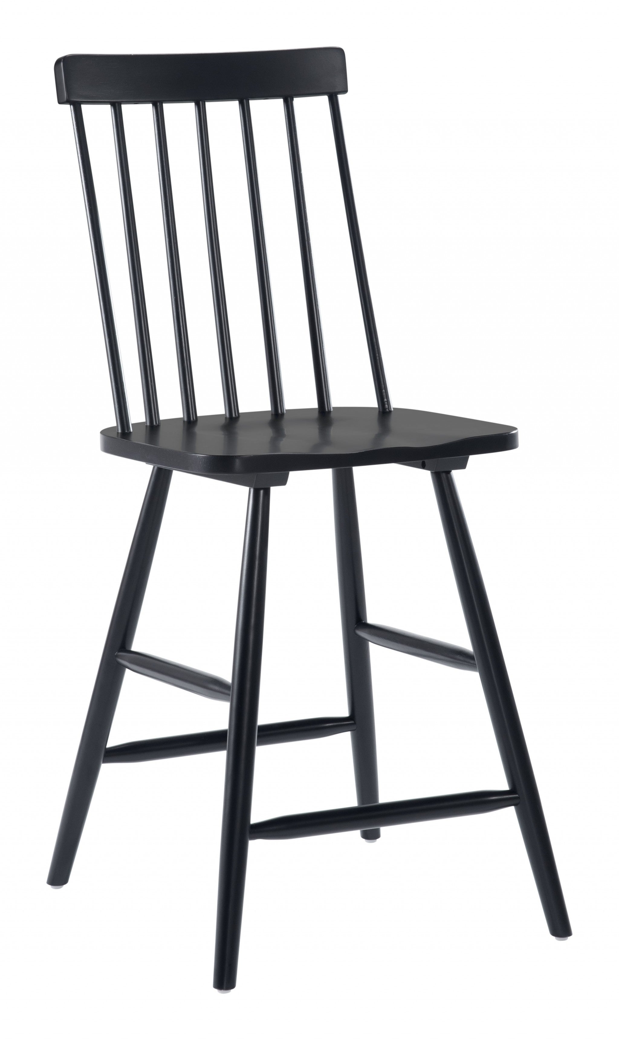 Modern Black Armless Spindle Counter Height Chair