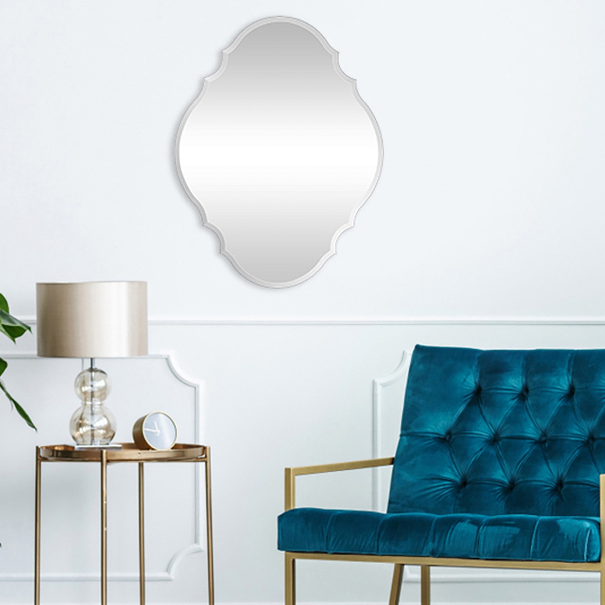 Scalloped Convex Glass Mirror