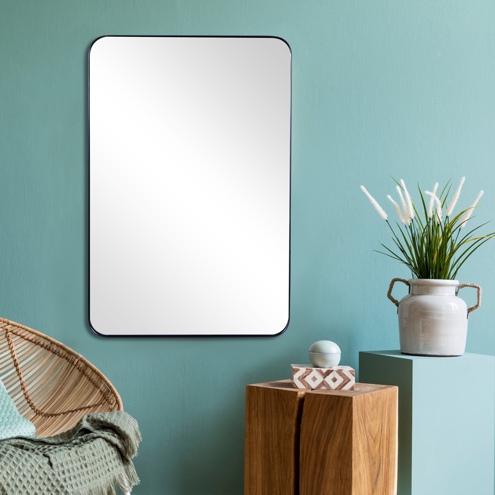 Rectangular Metal Framed Mirror