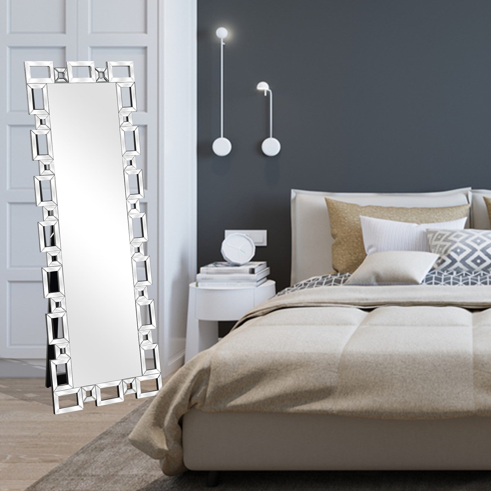 Silver Linked Full Length Mirror