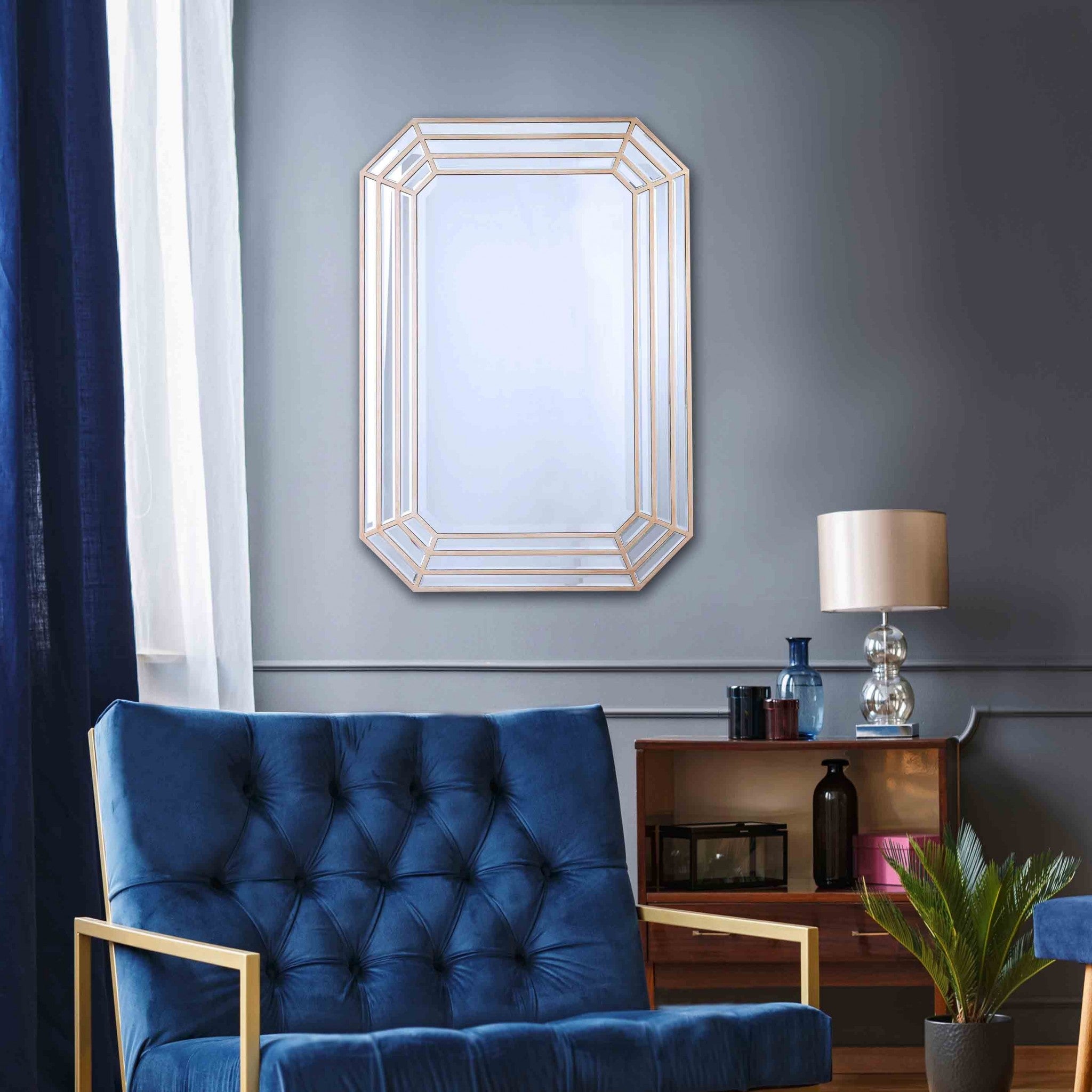 Emerald Cut Wall Mirror