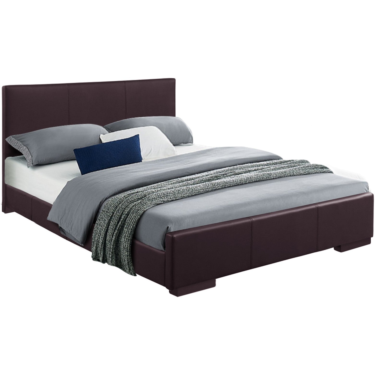 Brown Platform Full Bed