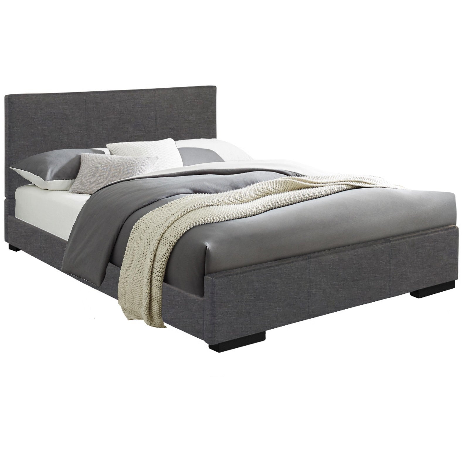 Grey Platform Full Bed