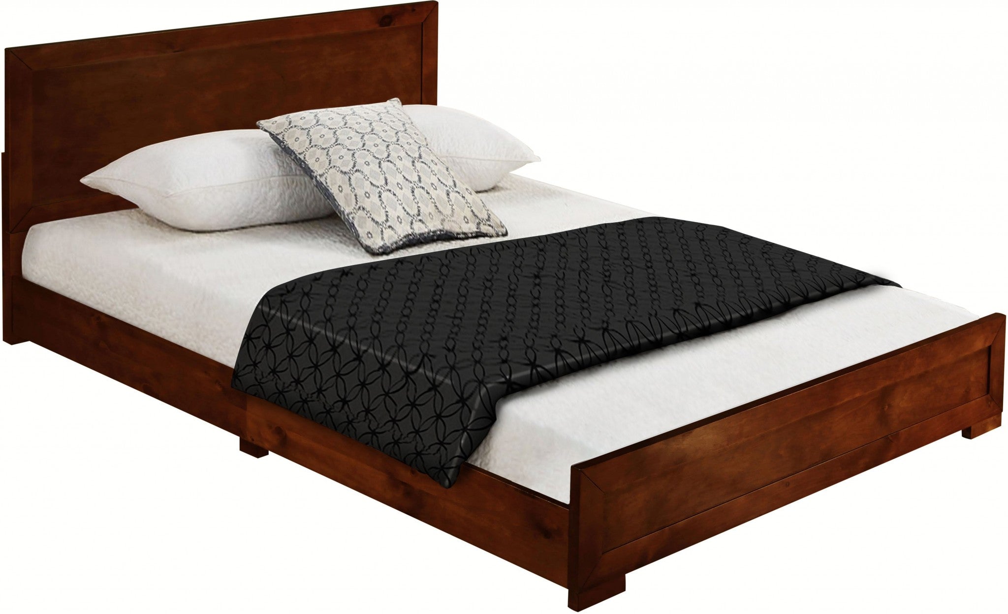 Walnut Wood Twin Platform Bed