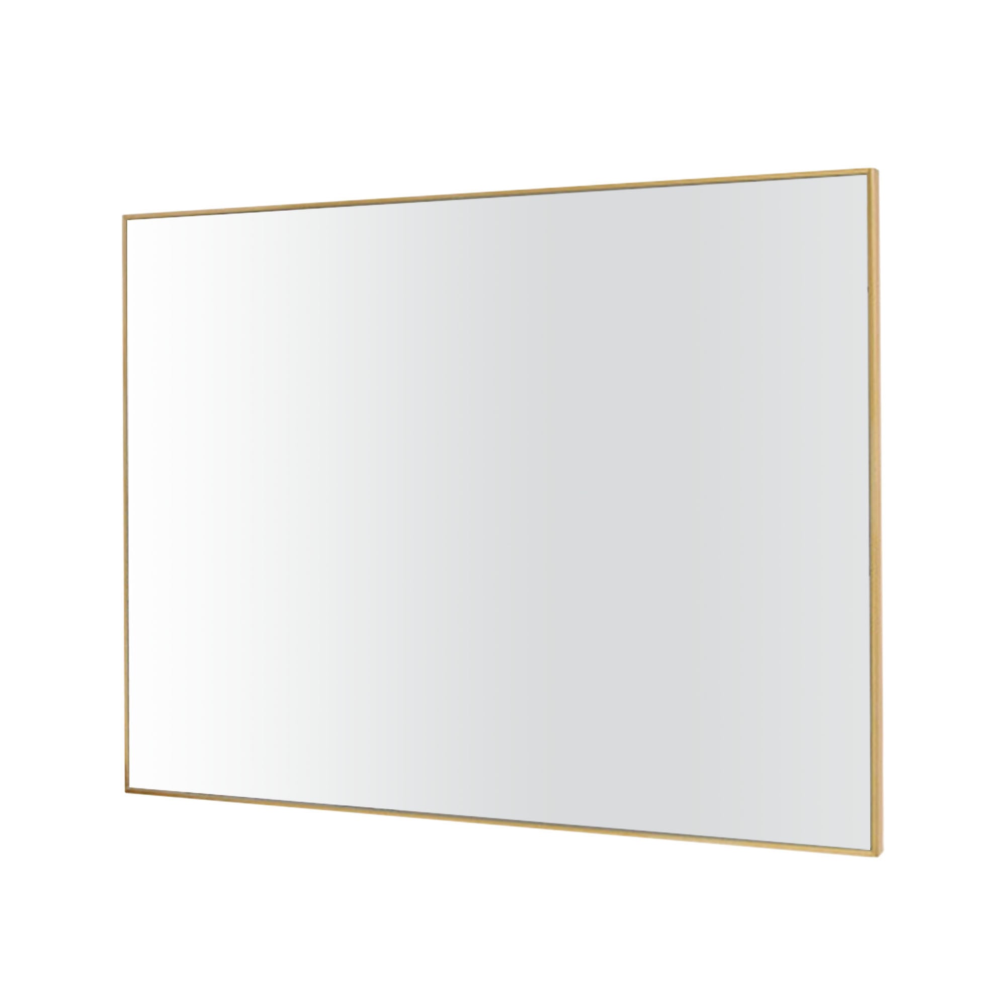 Narrow Gold Rectangular Wall Mirror