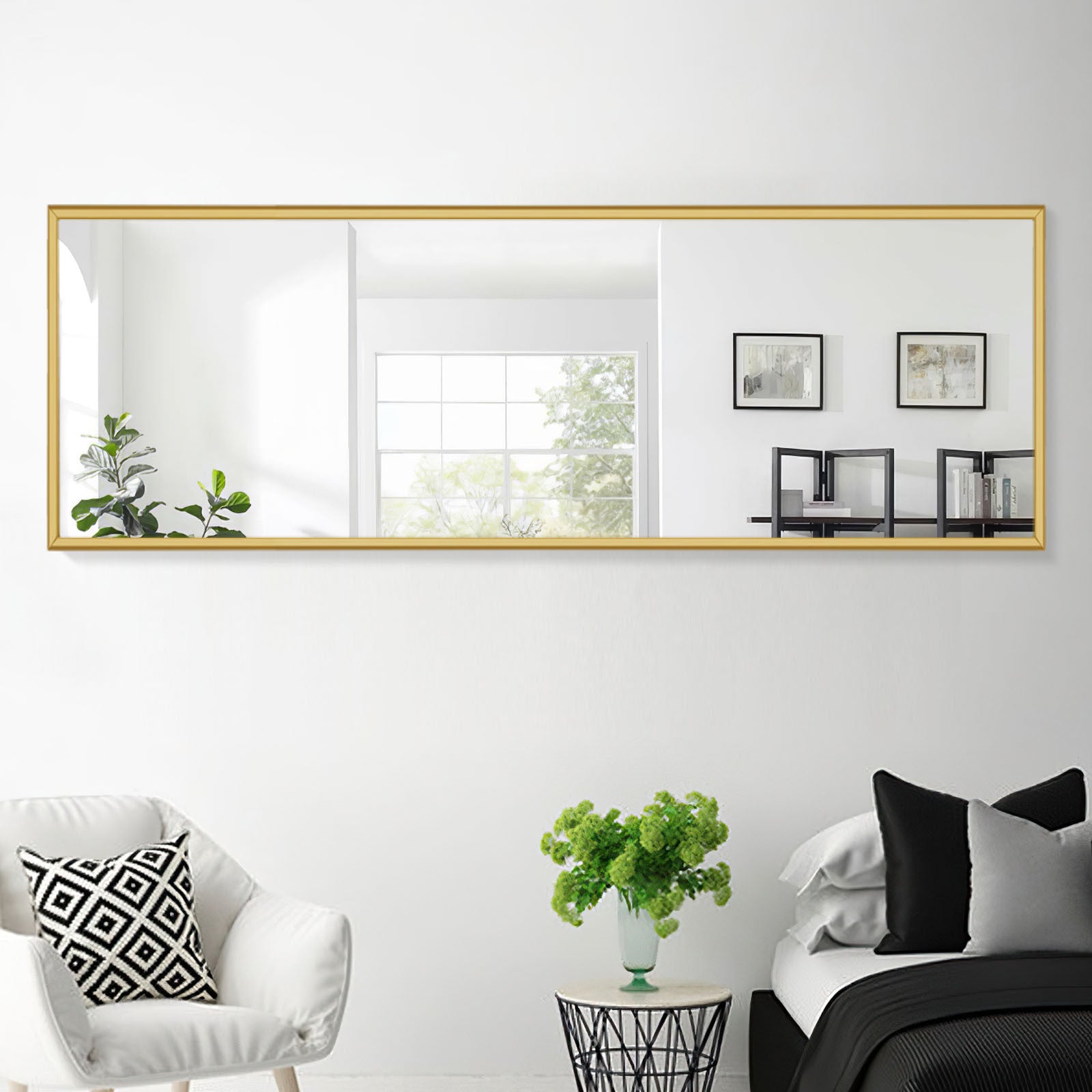 Gold Aluminum Framed Mirror