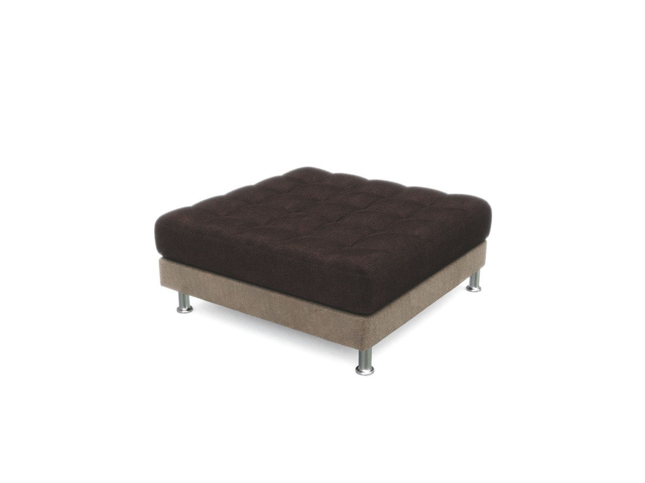 Hercules Dark Brown Microfiber Ottoman