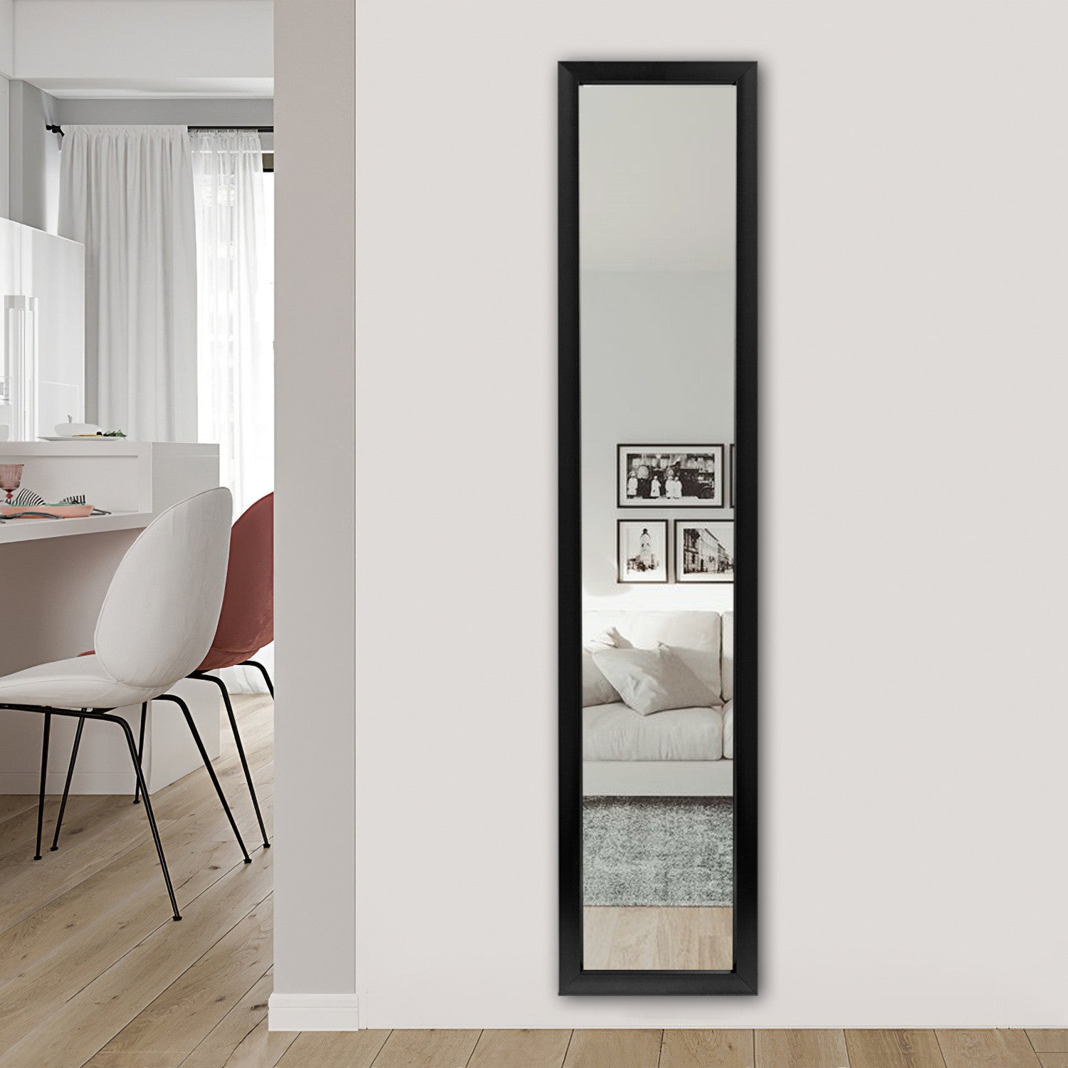 Sleek Black Framed Mirror