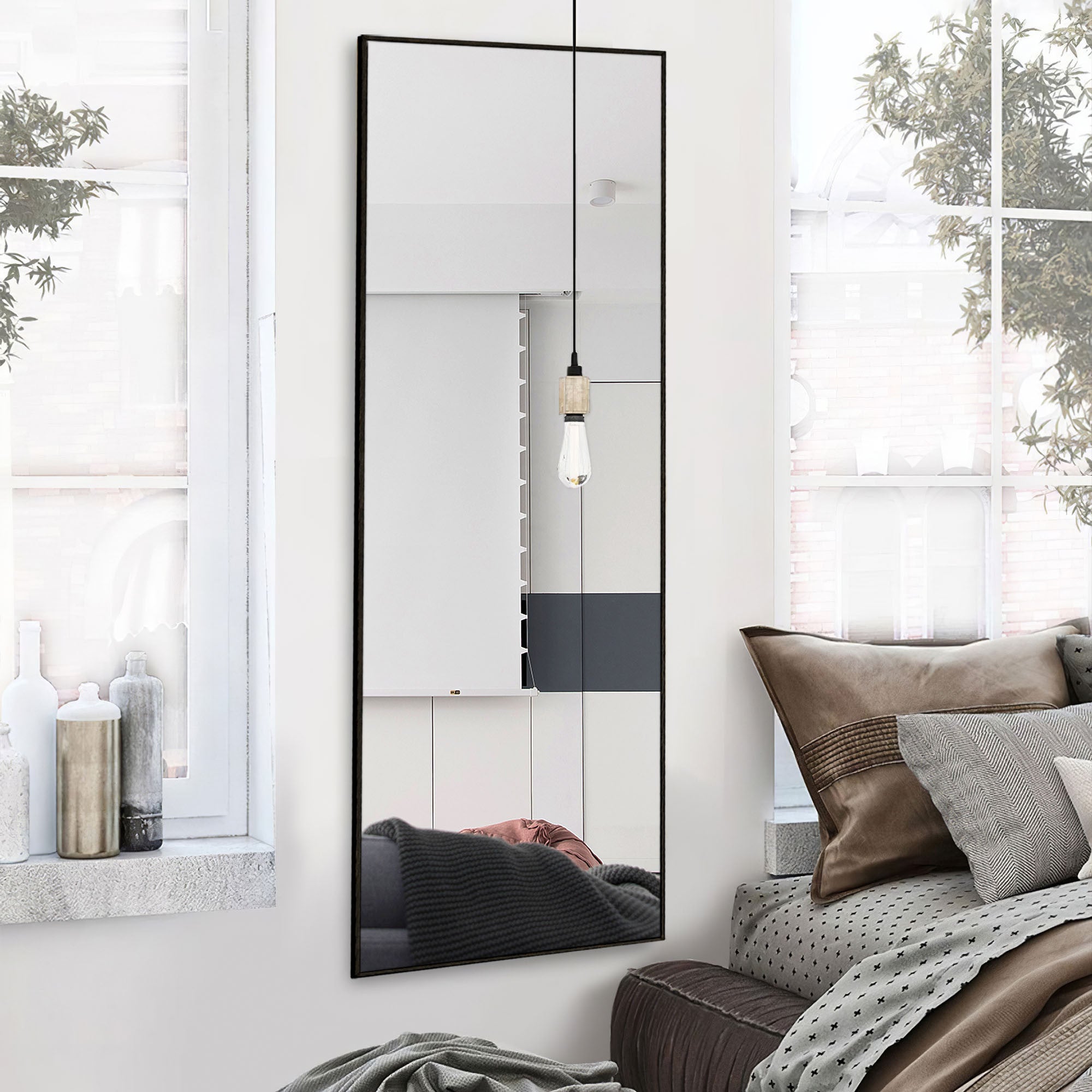 Jumbo Black Full Length Mirror