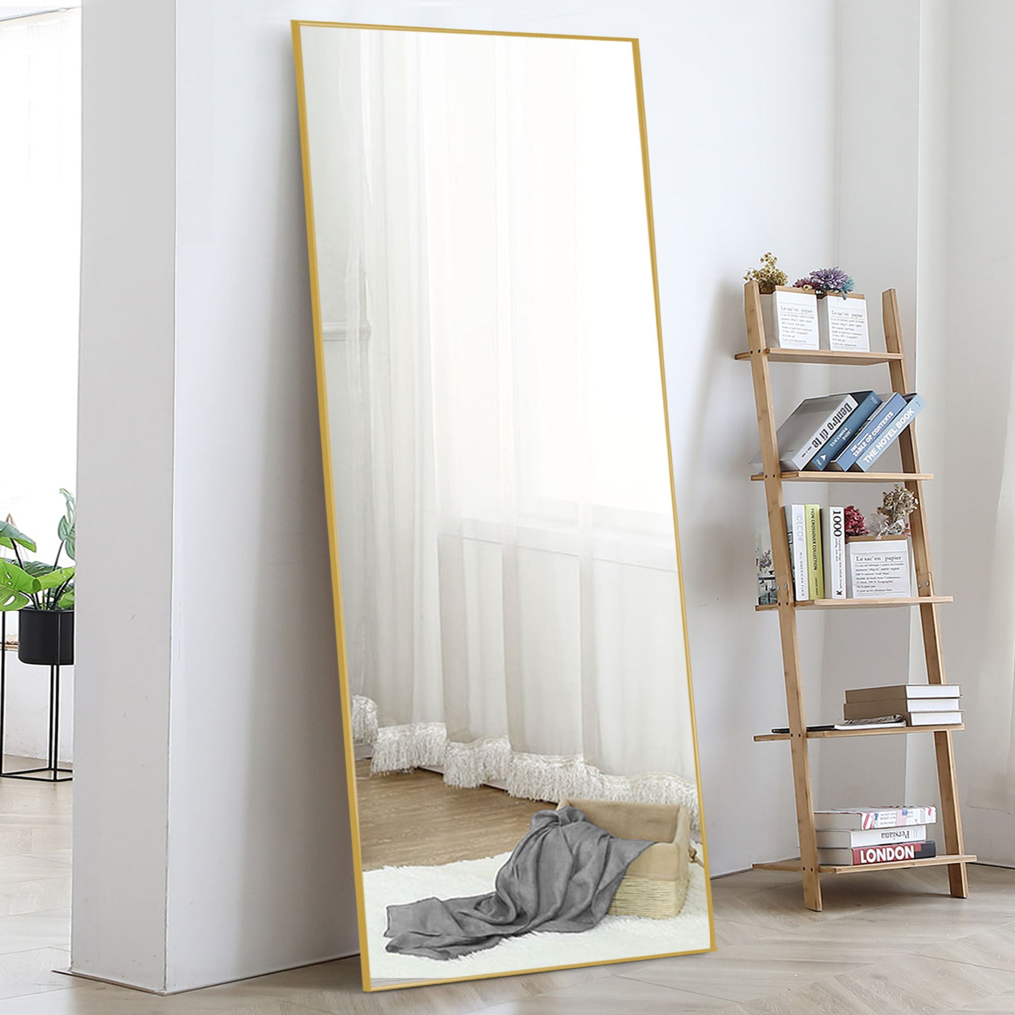 Jumbo Gold Full Length Standing Mirror