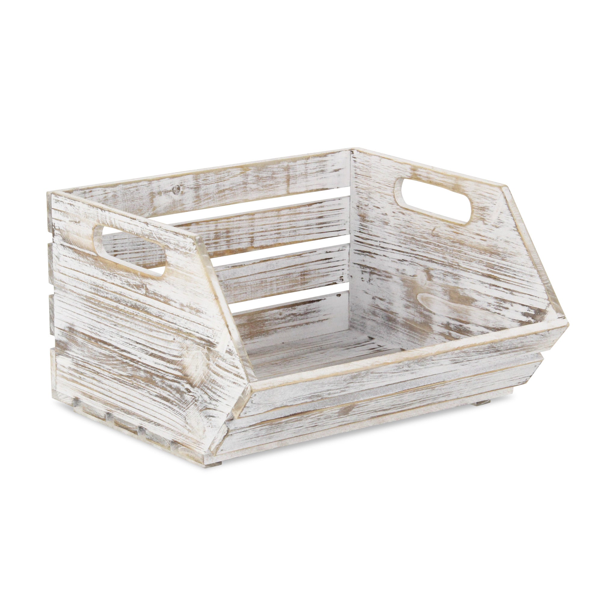 Distressed Gray Wooden Storage Box