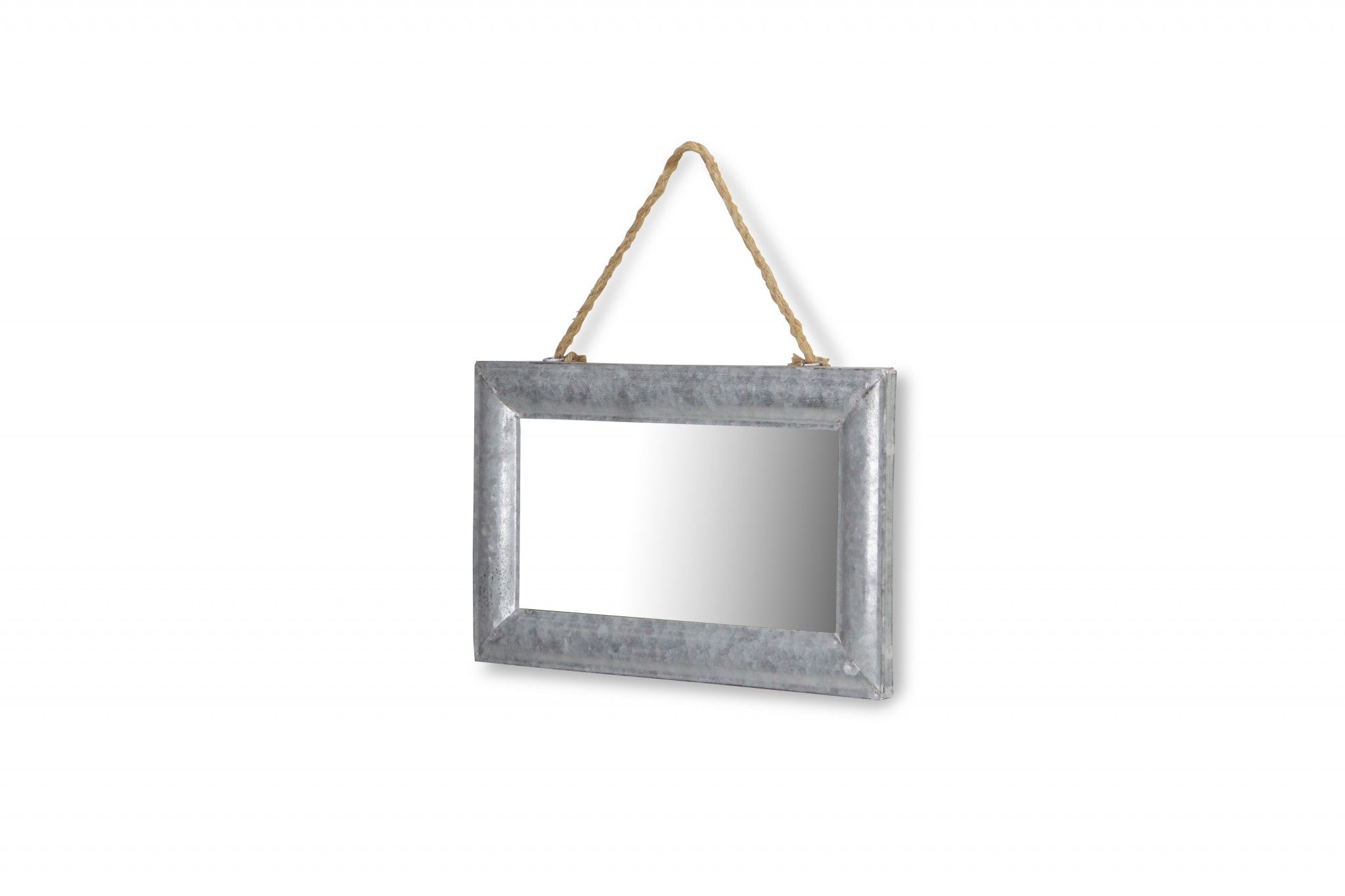 Galvanized Metal Hanging Mirror