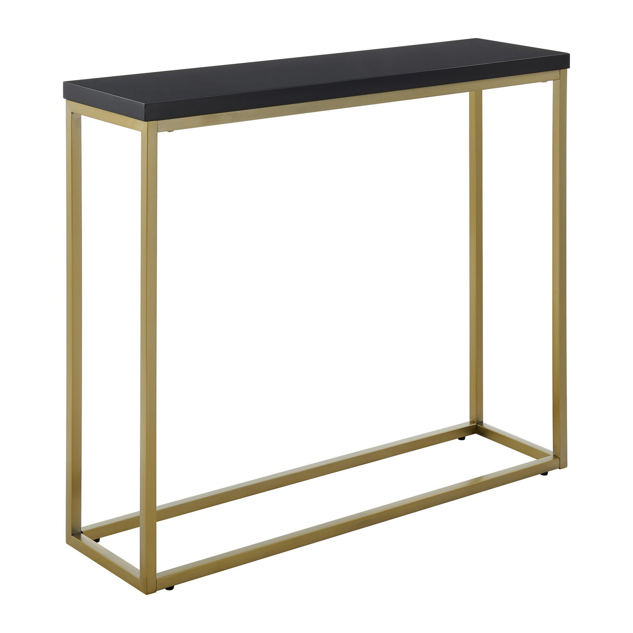 Modern Black Gloss andn Gold Console Table