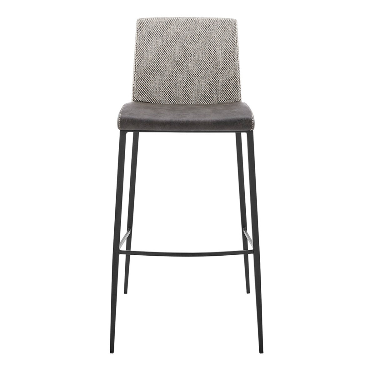 Set of Two Dark Gray Bar Stools