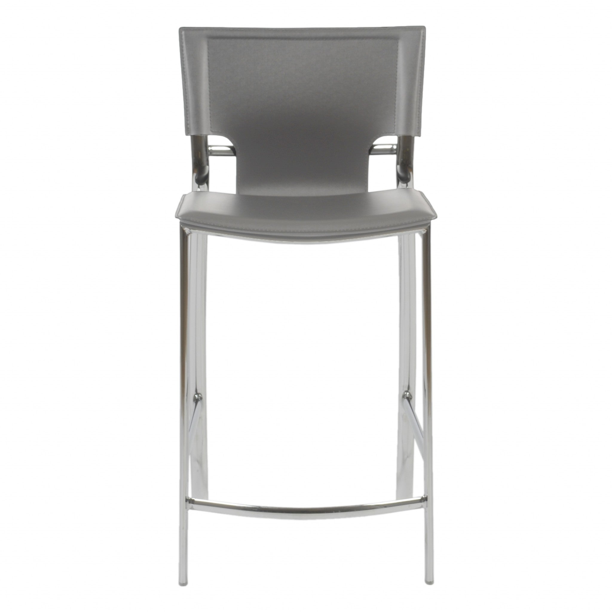 Set of Two Contemporary Gray Counter Stools