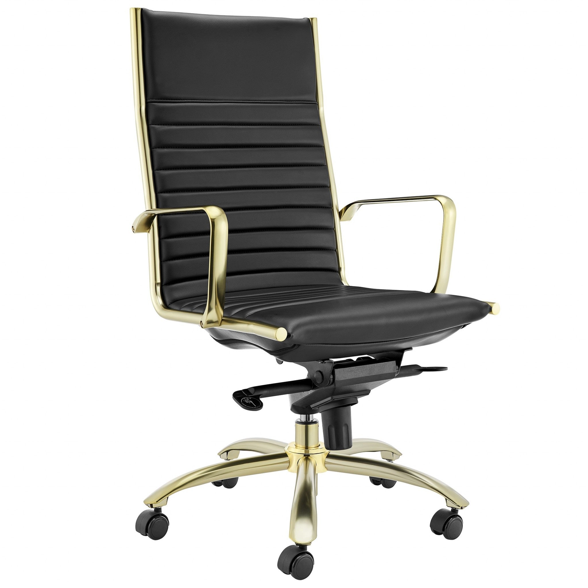 Executive Black and Gold High Back Office Chair