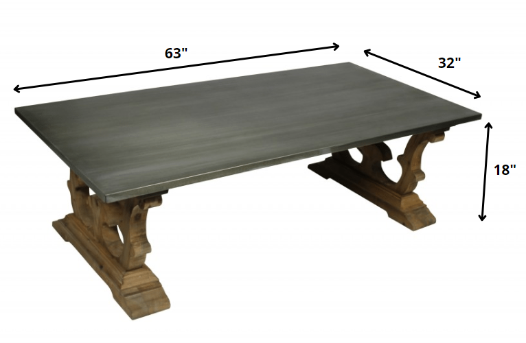 Rectangular Decorative Base Coffee Table