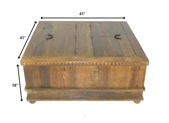 Square Trunk Traditional Coffee Table