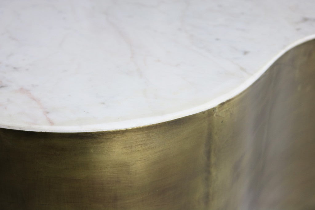 Glamorous Marble and Iron Coffee Table