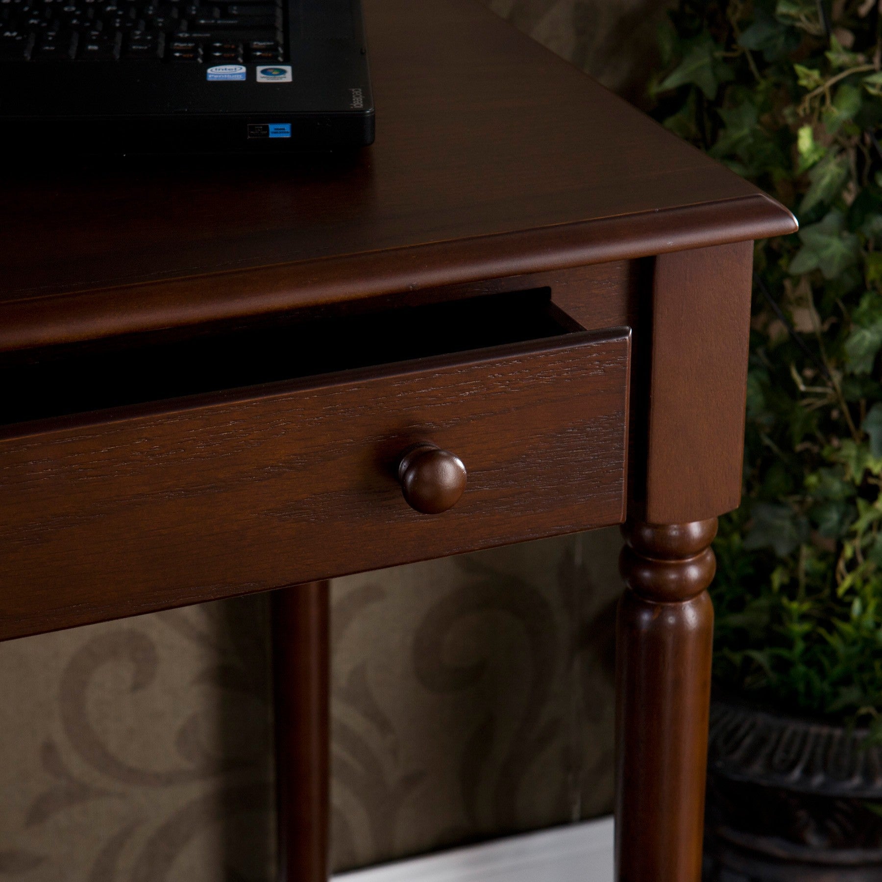 Espresso Desk with Drawers