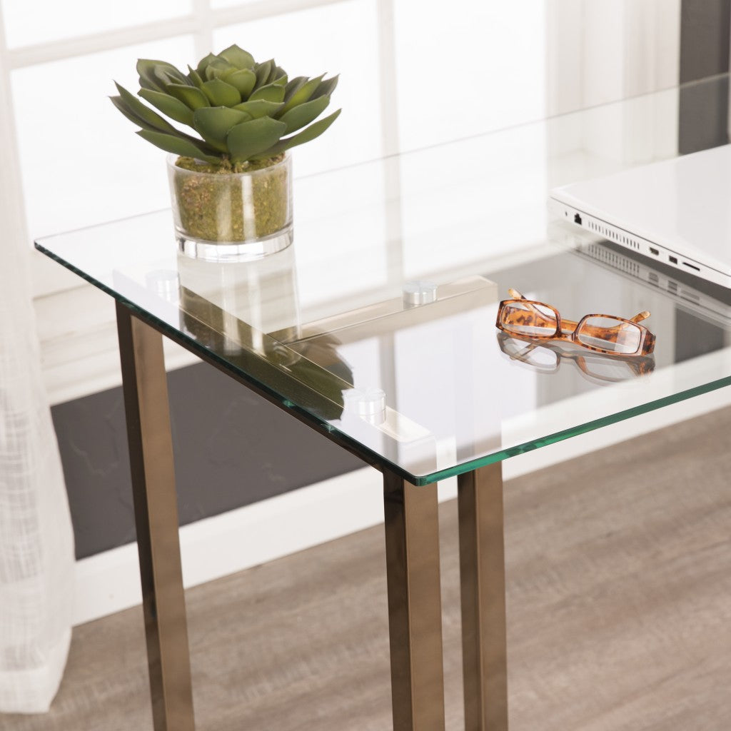 Modern Champagne Writing Desk