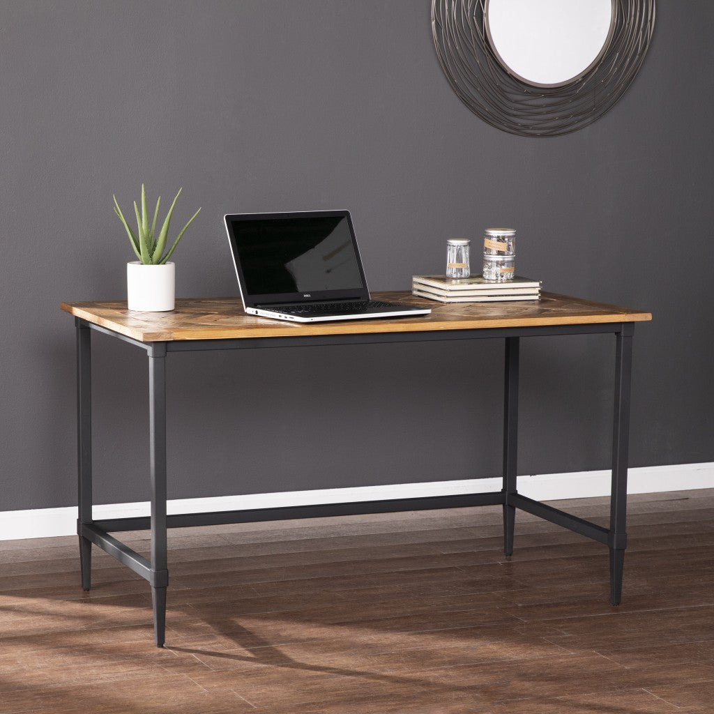 Natural Brown Reclaimed Wood Desk