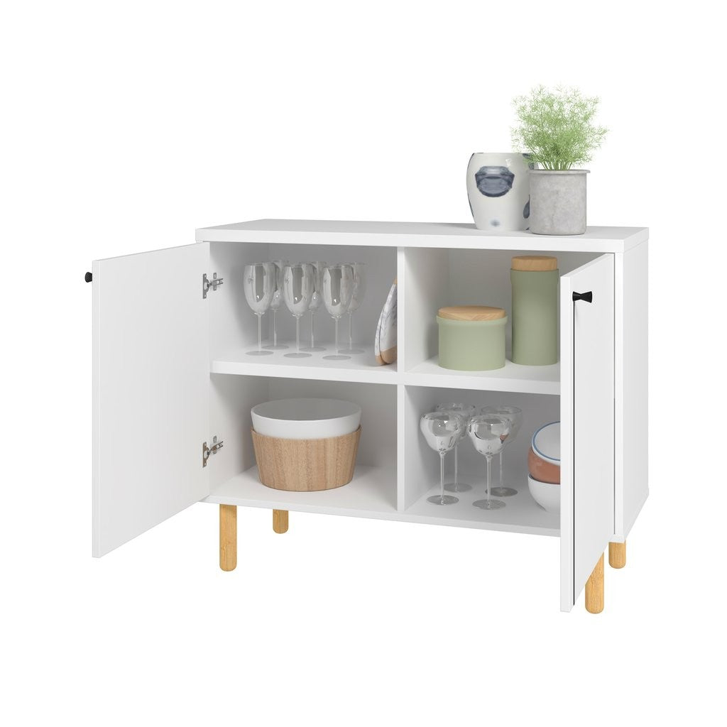 Iko White Modern Sideboard Double Door Cabinet