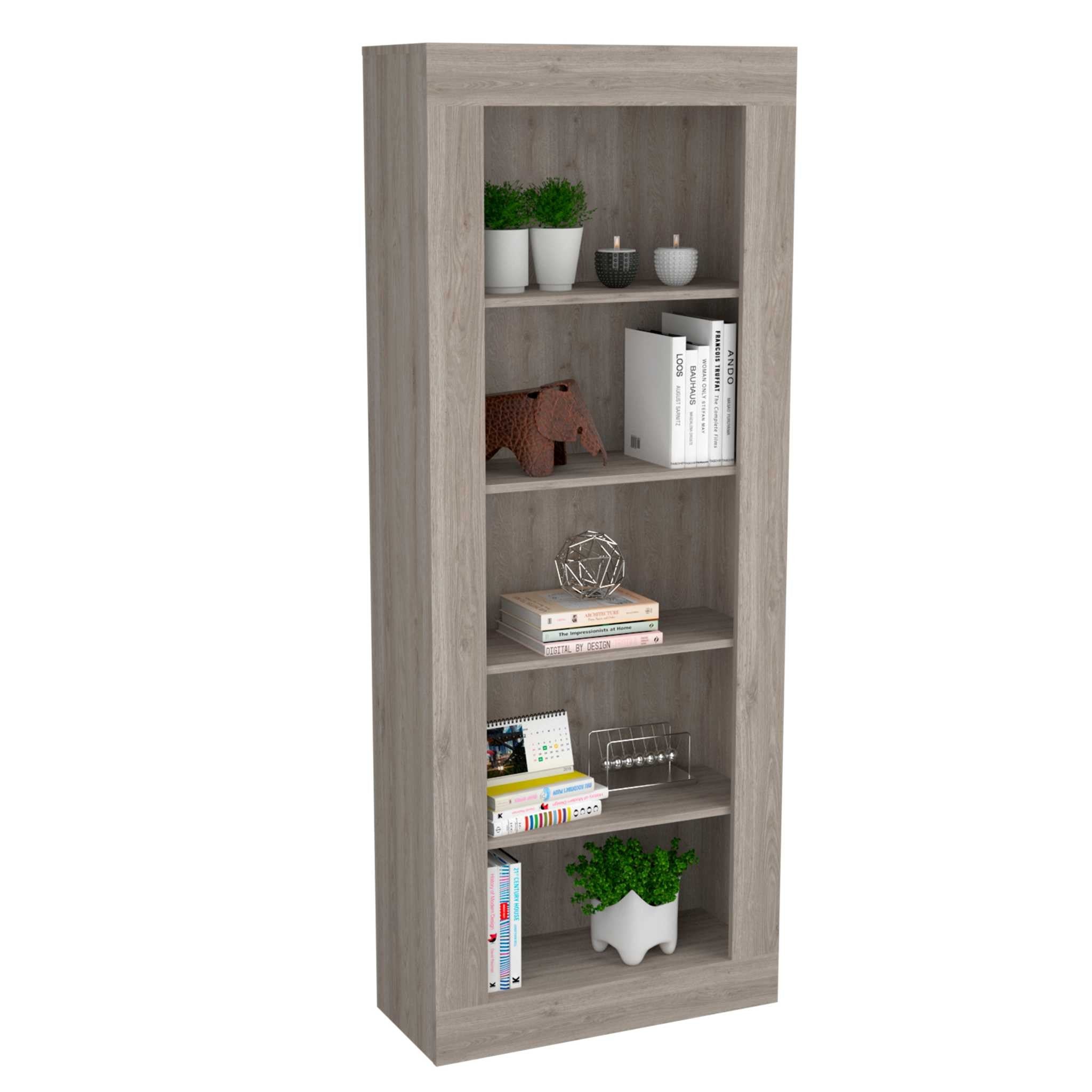 Mod Border Light Gray Bookcase