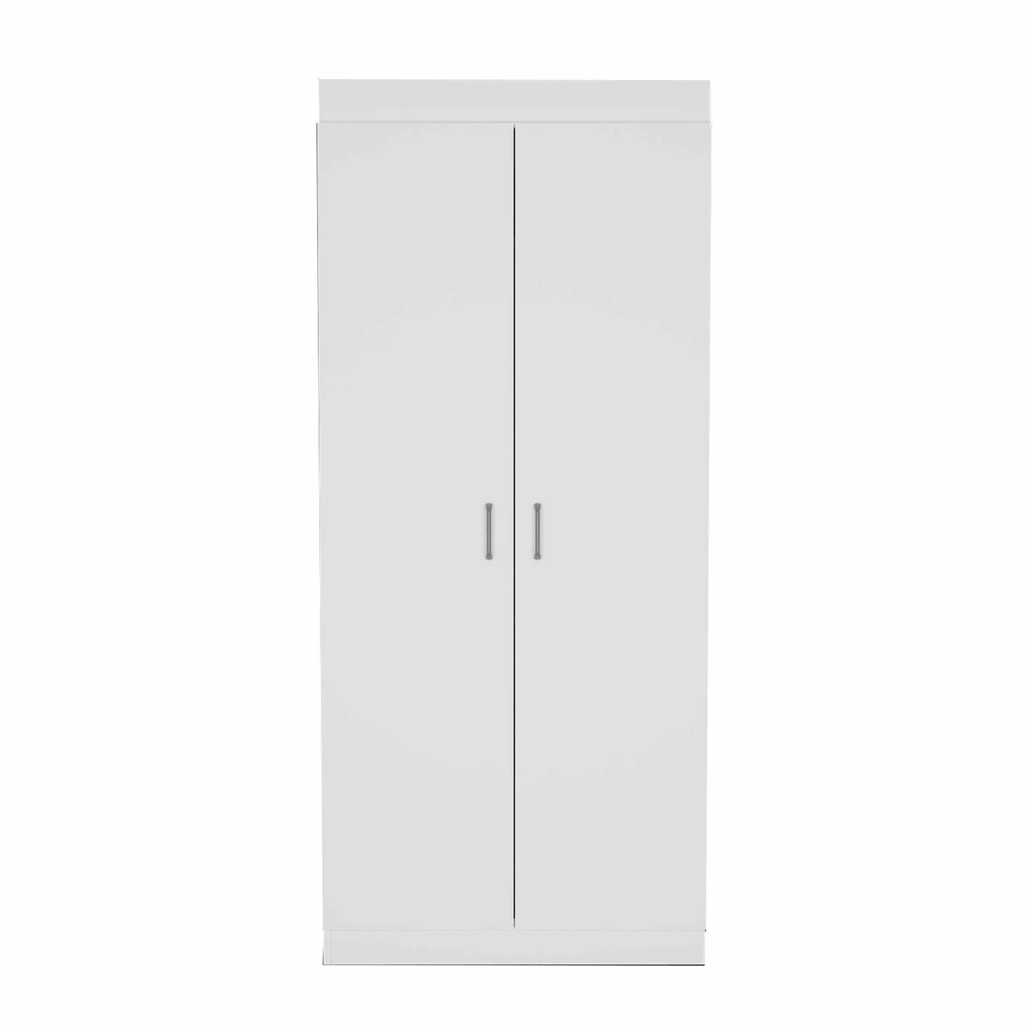 63' Classic White Pantry Cabinet with Two Full Size Doors