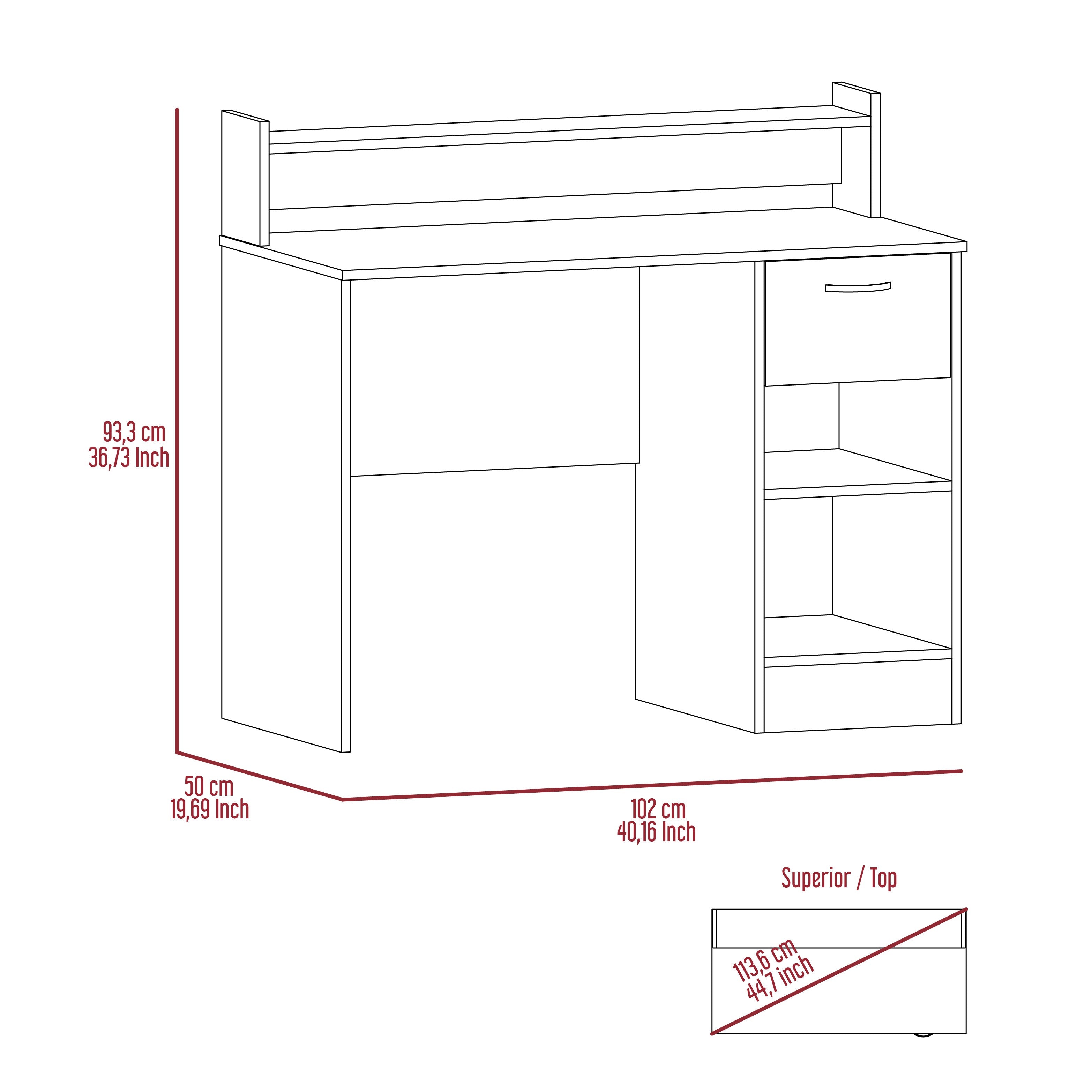 Luxin Light Gray Computer Desk