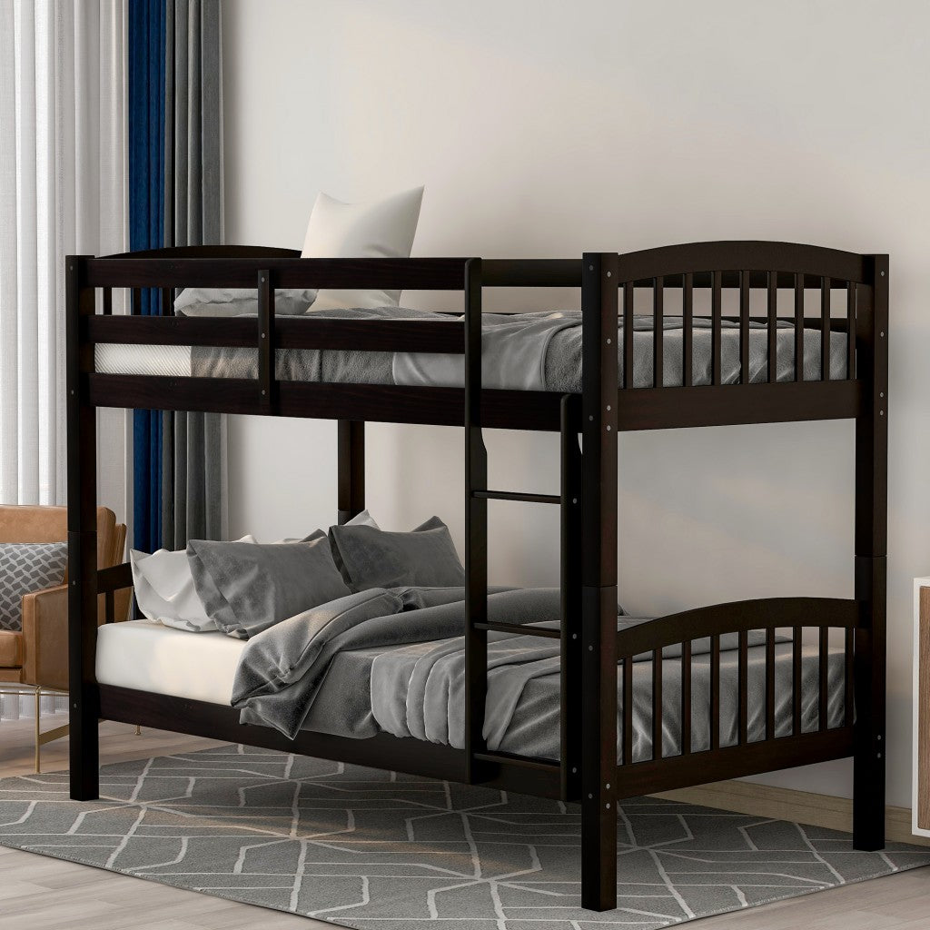 Brown Twin Over Twin Bunk Bed