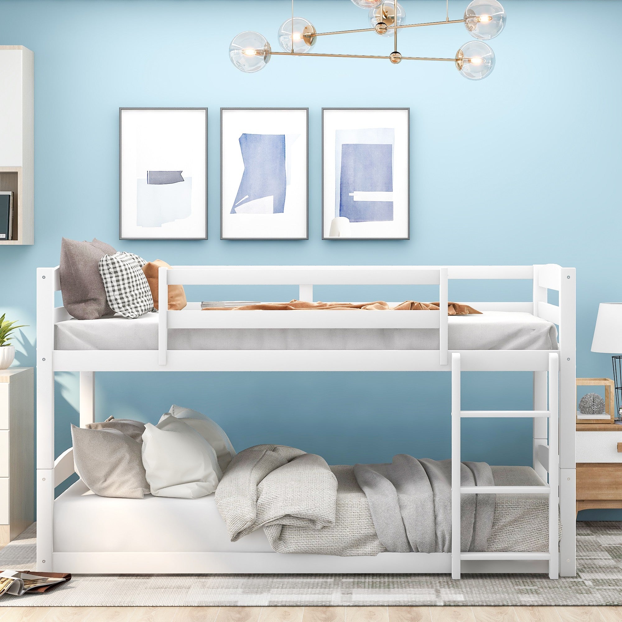 White Twin Over Twin Separable Bunk Bed