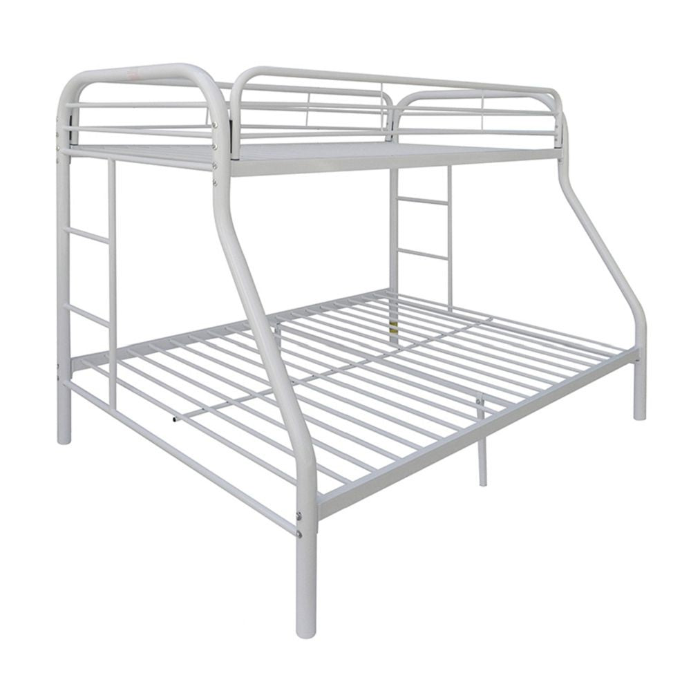 White  Twin Over Full Size Bunk Bed