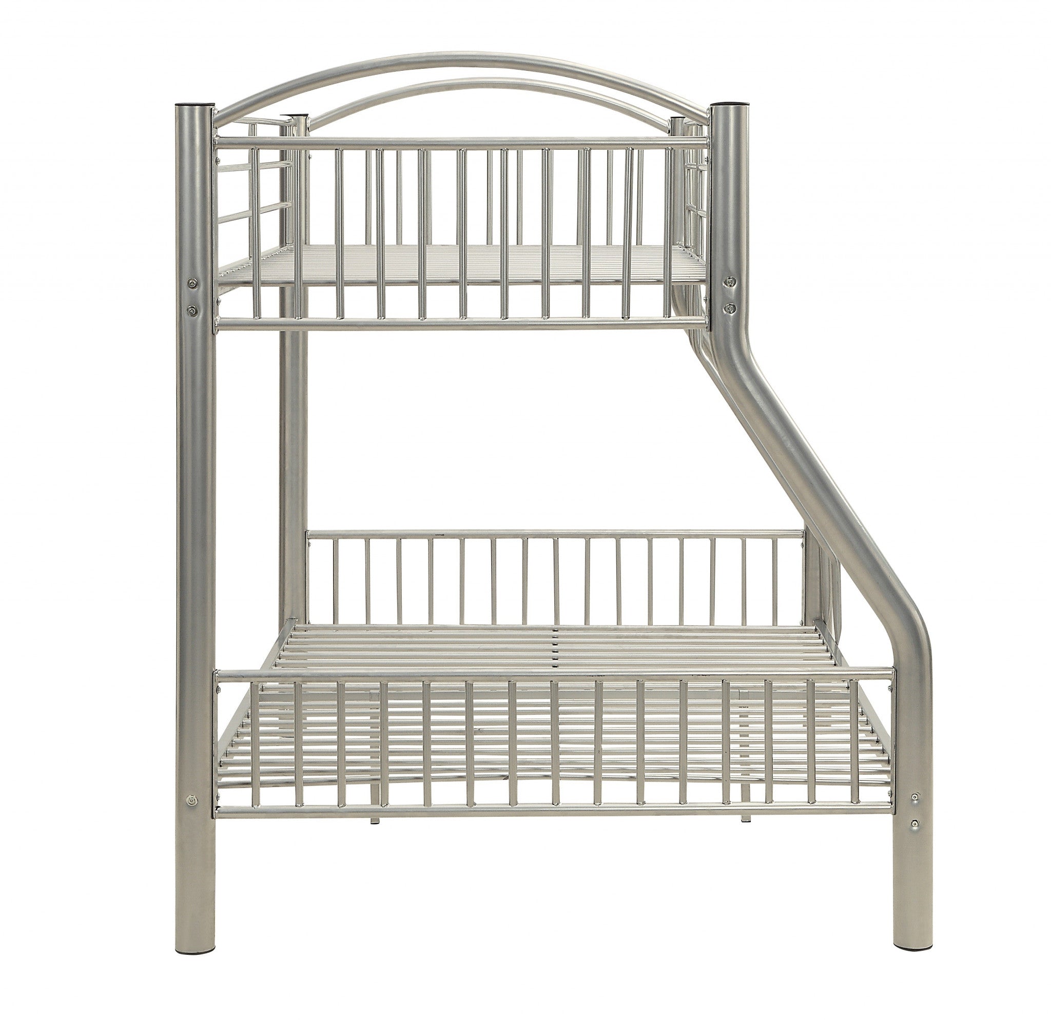 Silver Traditional Twin Over Full Bunk Bed