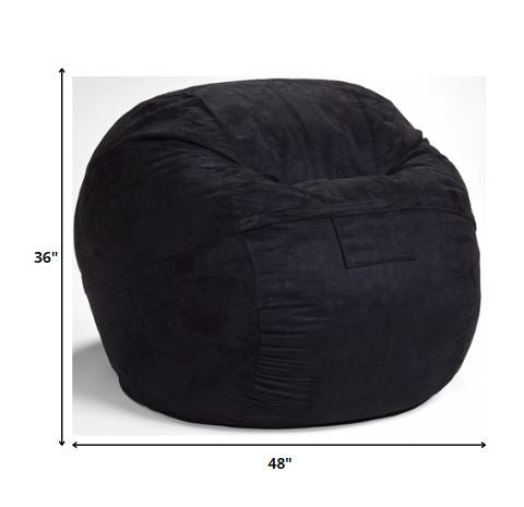 Classic Cozy Black Bean Bag Chair