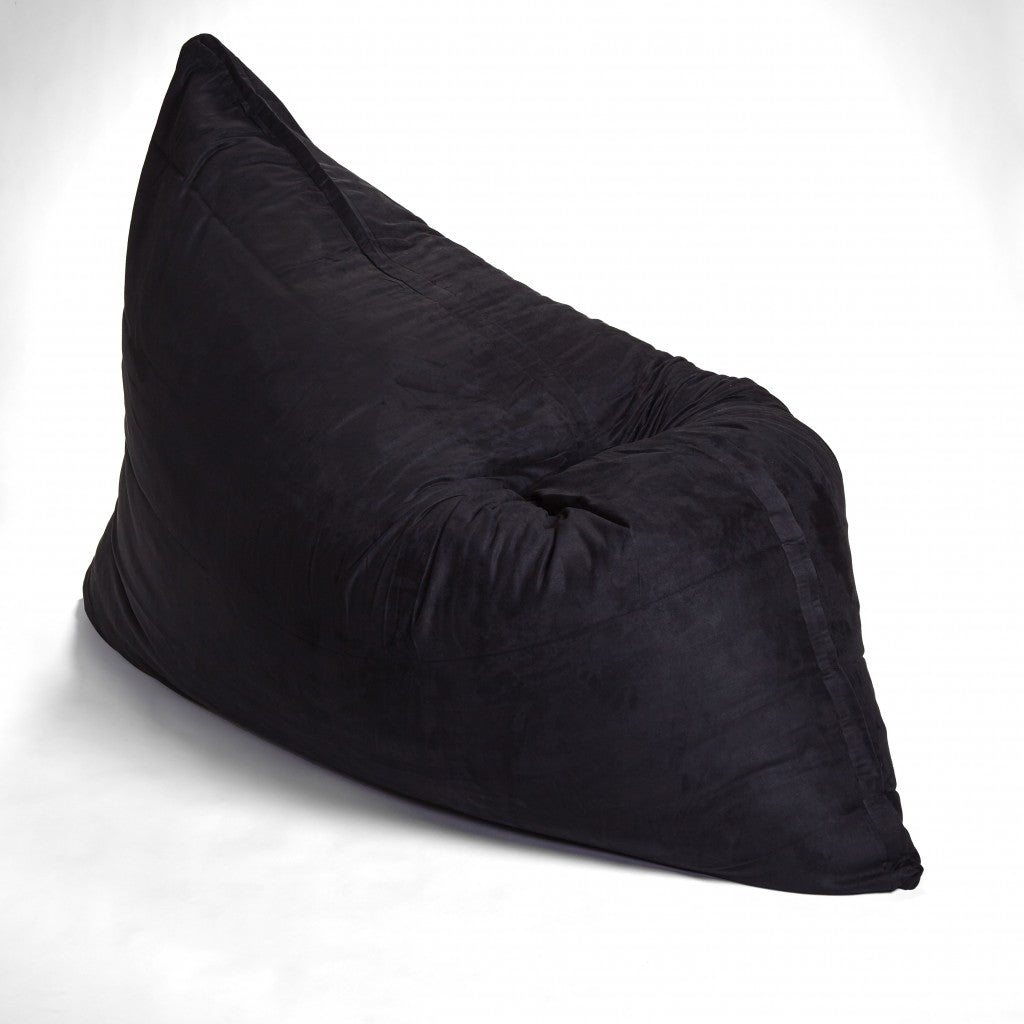 73' x 52' Black Sofa Sack Bean Bag Lounger