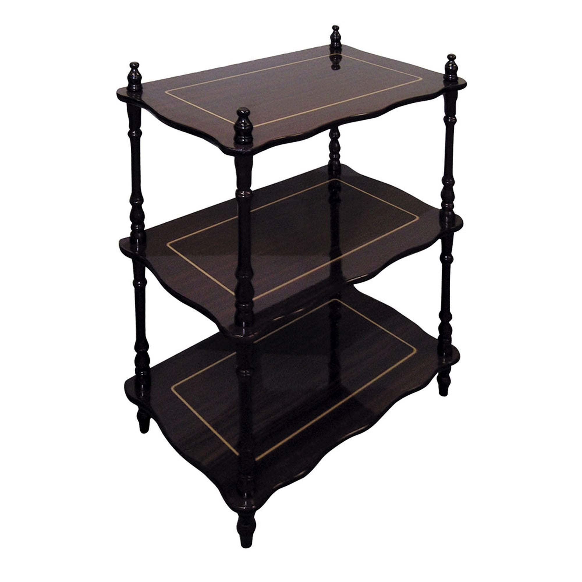 Cherry Finish Three Tier Standing Shelf