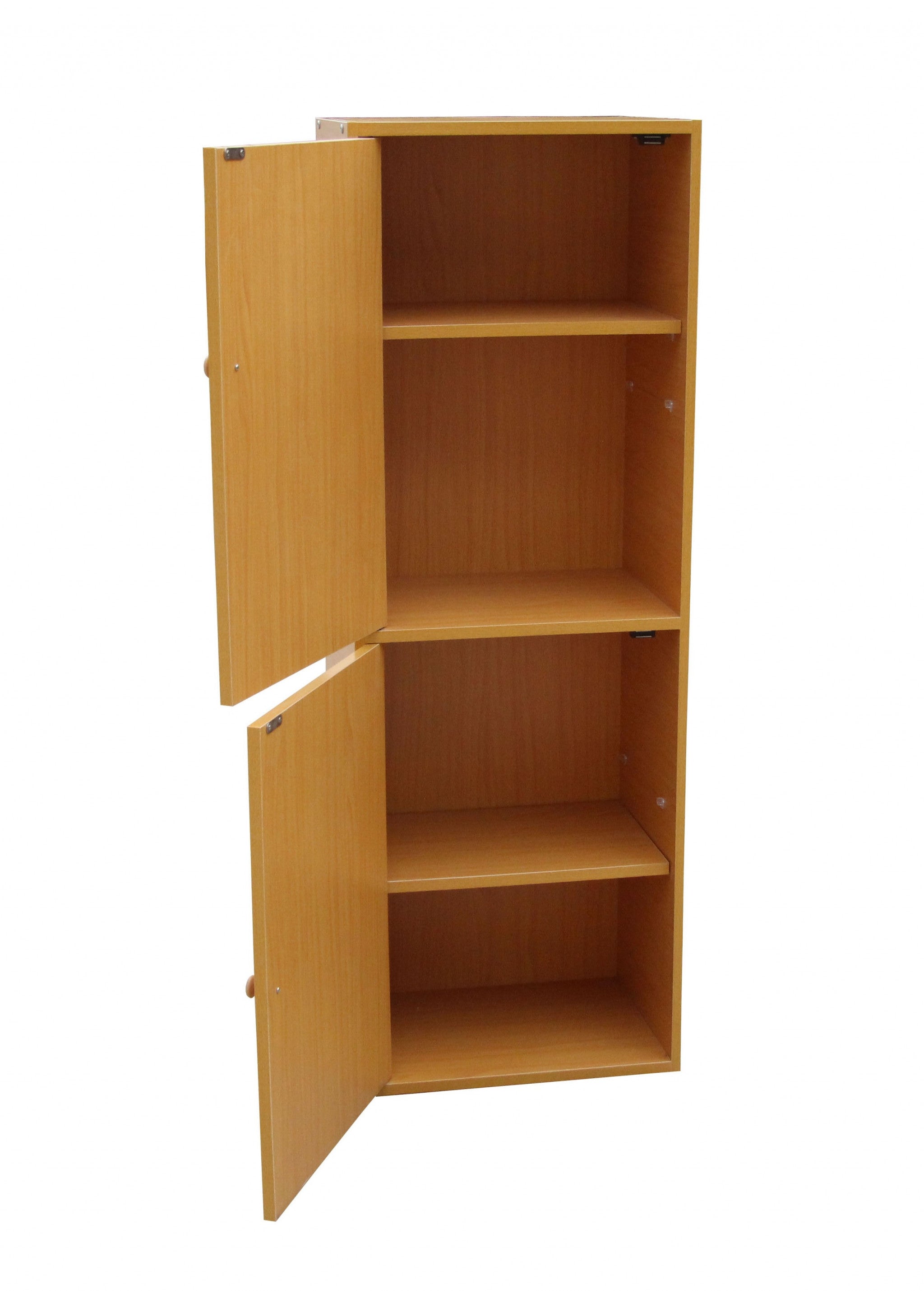 Standard Natural Two Door Verticle Adjustable Book Shelf