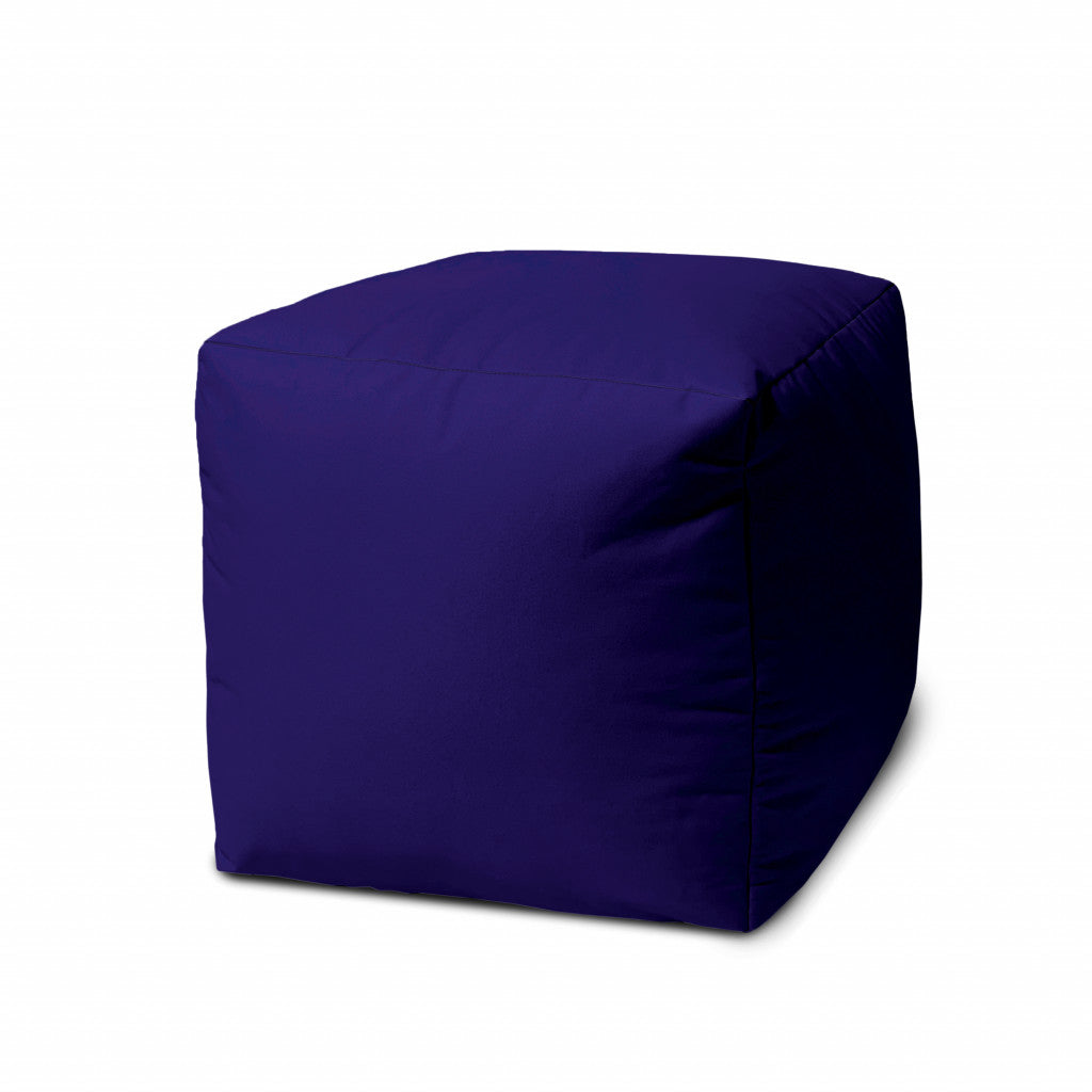 17  Cool Deep Purple Solid Color Indoor Outdoor Pouf Cover