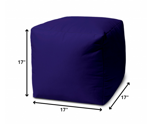 17  Cool Deep Purple Solid Color Indoor Outdoor Pouf Cover