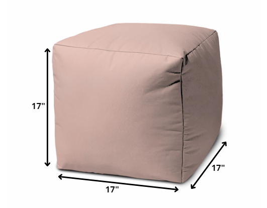 17  Cool Pale Pink Blush Solid Color Indoor Outdoor Pouf Cover